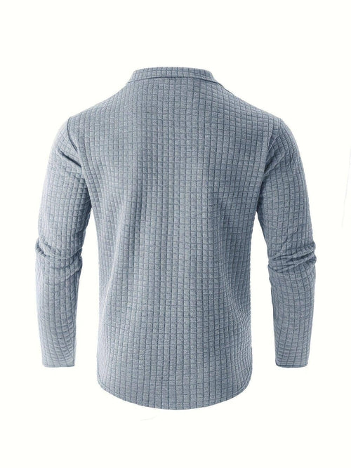Outdoor Stand Collar Half Zip Training T-shirt Waffle Sports Bottoming